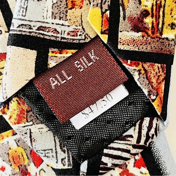 Norman Rockwell Silk Tie Coin Toss The Saturday Evening Post Style 3717 - Picture 6 of 9